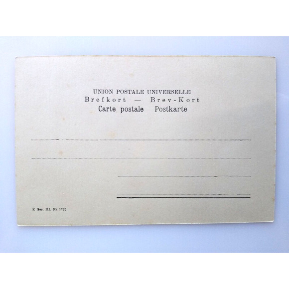 Easter Witch Postcard Fantasy Glad Pask Inside Chimney Barefoot Man Roof Sweden - Picture 3 of 3